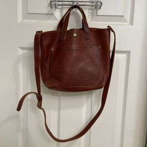 Portland Leather mini crossbody tote